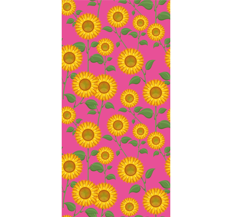 Papier peint floral affichage de tournesol vibrant - TenStickers
