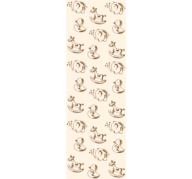 Papier peint chambre bébé croquis d'animaux ludiques - TenStickers