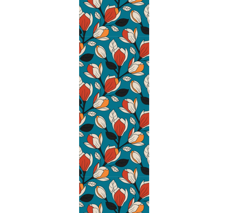 Papier peint floral toile de fond à motifs floraux - TenStickers