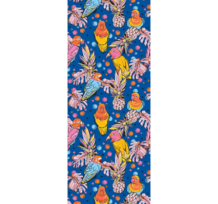 Papier peint perroquet oasis de perroquets tropicaux - TenStickers