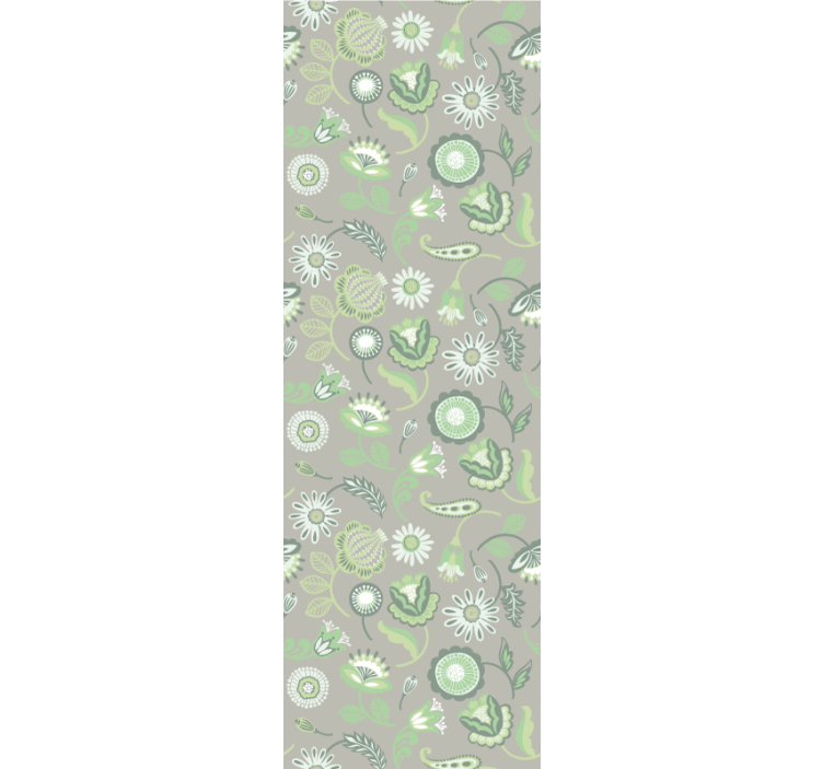 Papier peint fleurs motif de verdure florale - TenStickers
