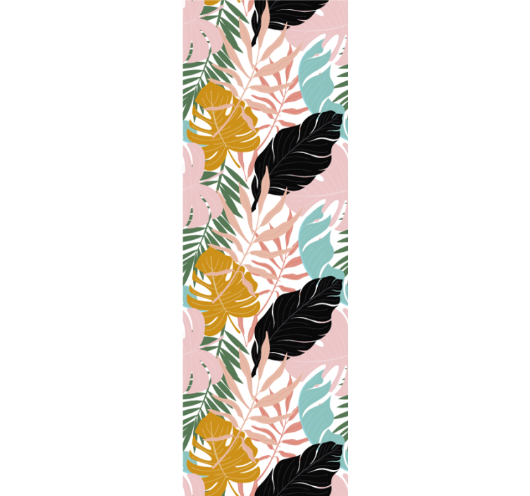 Papier peint feuilles assortiment de feuillages exotiques - TenStickers