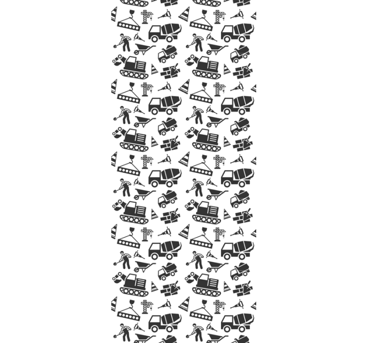 Papier peint industriel motif de construction - TenStickers