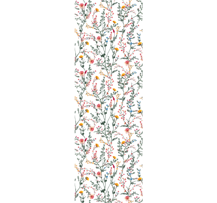 Papier peint floral tartinade botanique florale - TenStickers