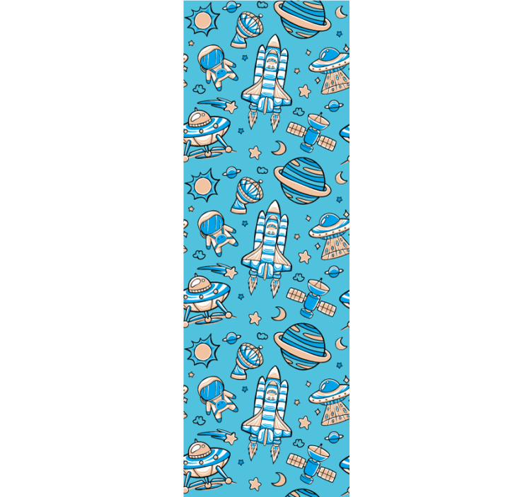 Papier peint moderne fantaisie d'exploration spatiale - TenStickers