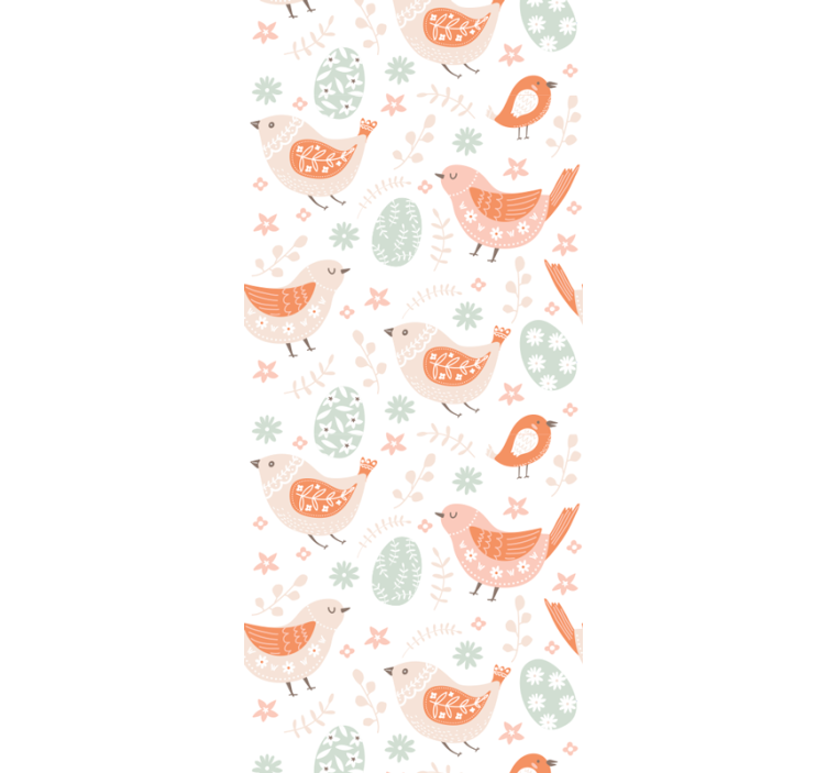 Papier peint ornemental motif d'oiseau - TenStickers