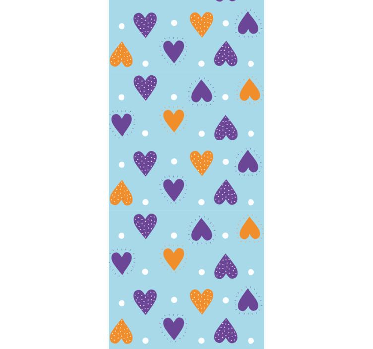 Papier peint chambre coeur, gouttes de pluie - TenStickers