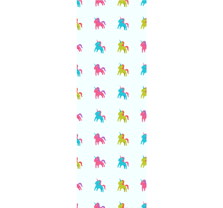 Papier peint animaux licornes colorées - TenStickers