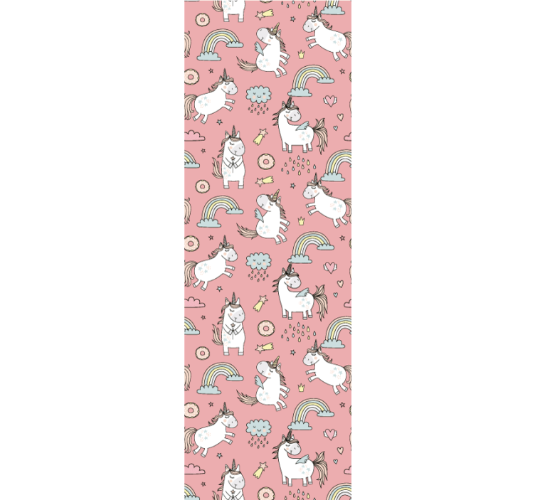 Papier peint animaux arcs-en-ciel de licorne - TenStickers