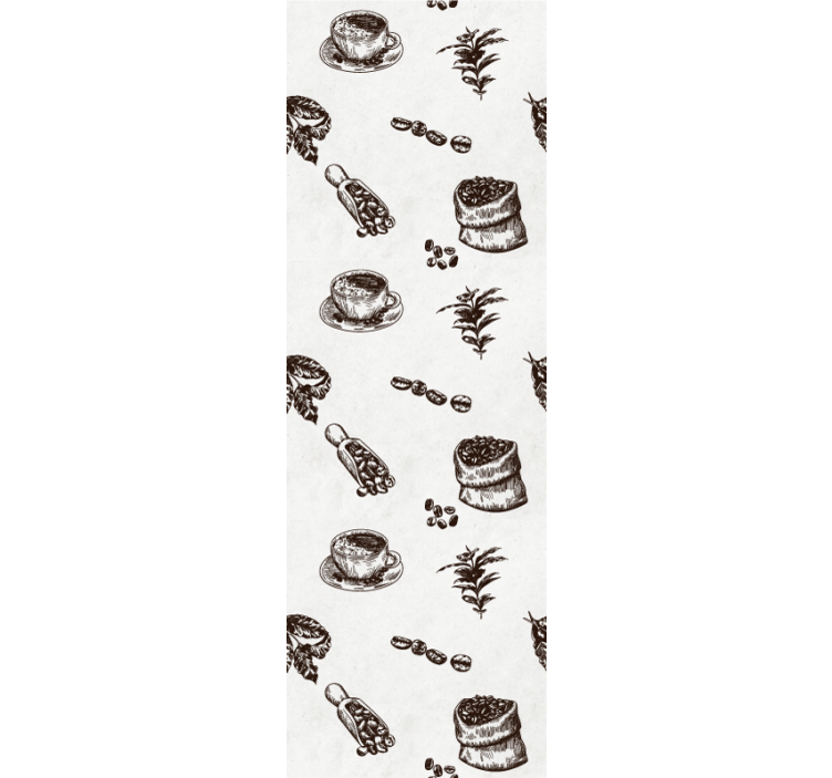 Papier peint art motifs de caféine - TenStickers