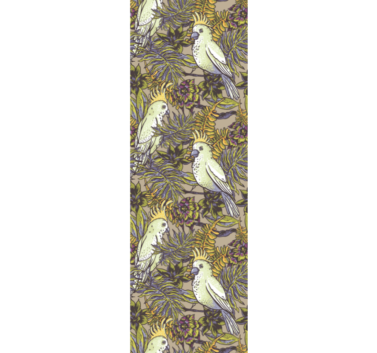 Papier peint animaux motifs d'oiseaux tropicaux - TenStickers