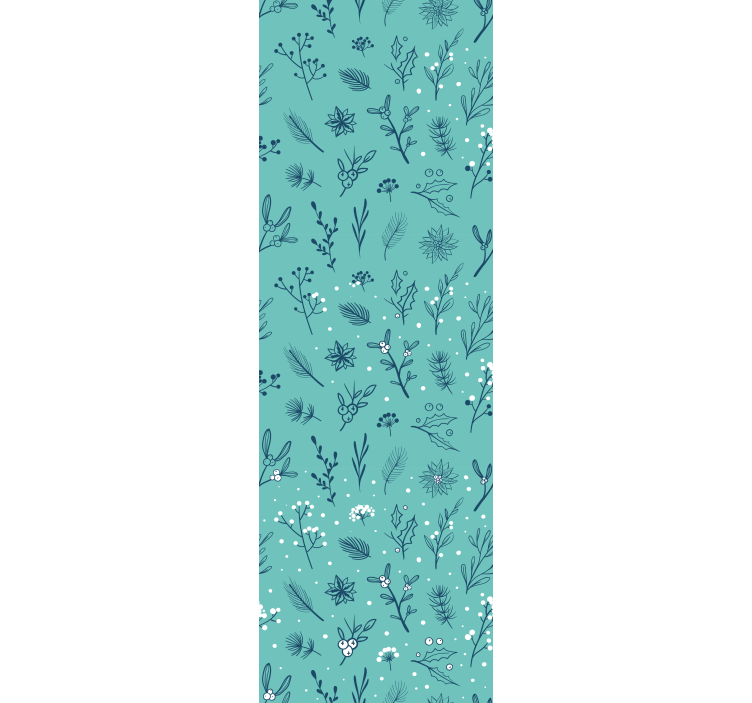 Papier peint noel botanique festif - TenStickers