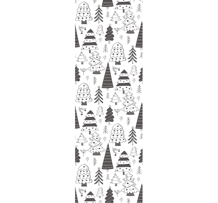 Papier peint noel motif d'arbres festifs - TenStickers