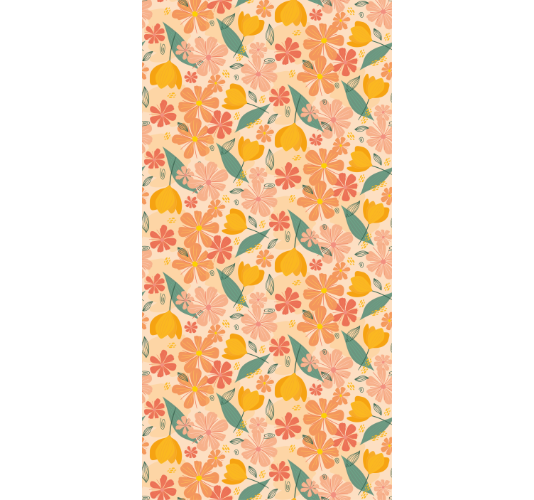 Papier peint floral illustration florale d'agrumes - TenStickers