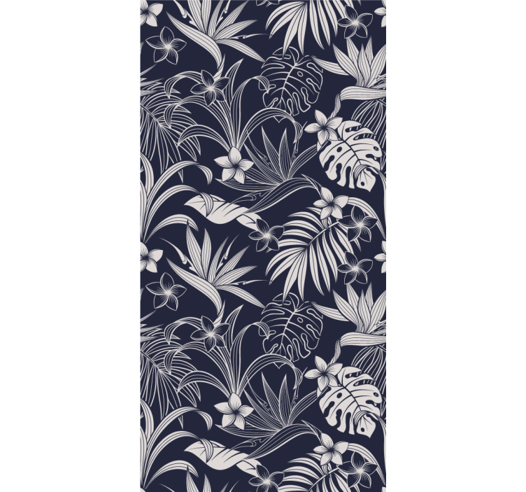 Papier peint floral tropical floral motif - TenStickers
