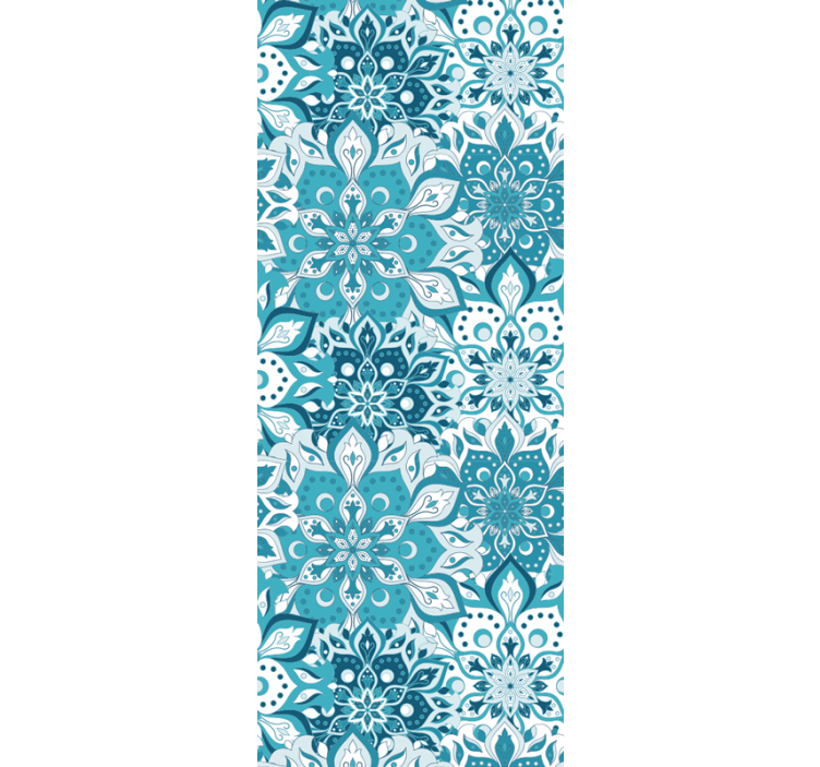 Papier peint ornemental motif de mandala floral - TenStickers