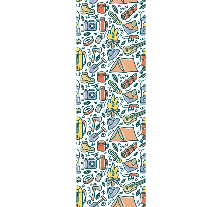 Papier peint nature essentiels du camping - TenStickers