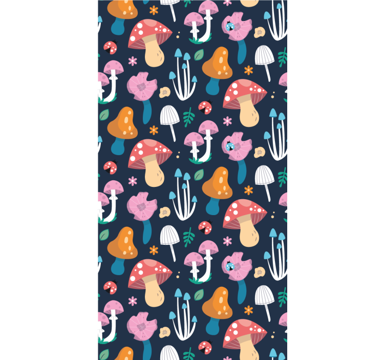 Papier peint moderne champignons nautiques - TenStickers