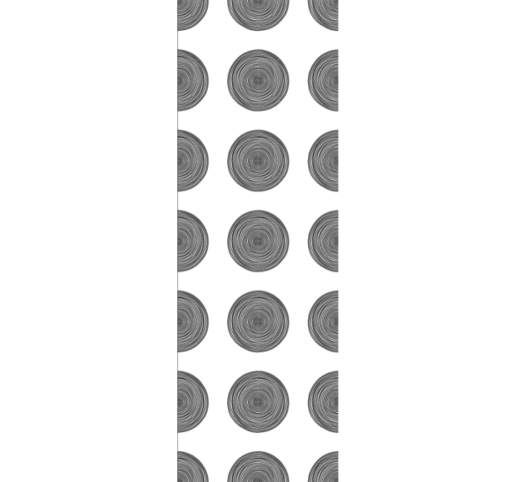 Papier peint motif motifs circulaires en bois - TenStickers
