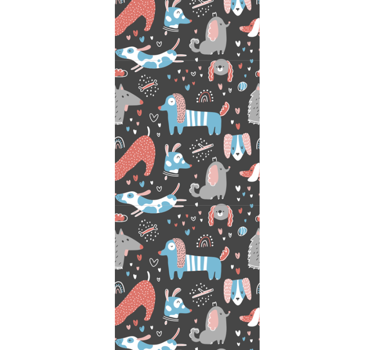 Papier peint animaux motifs animaliers ludiques - TenStickers