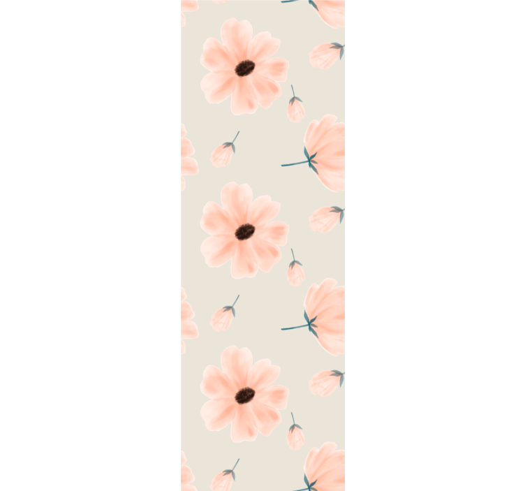 Papier peint floral motif doux et élégant - TenStickers