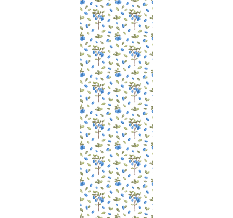 Papier peint floral myrtille botanique - TenStickers