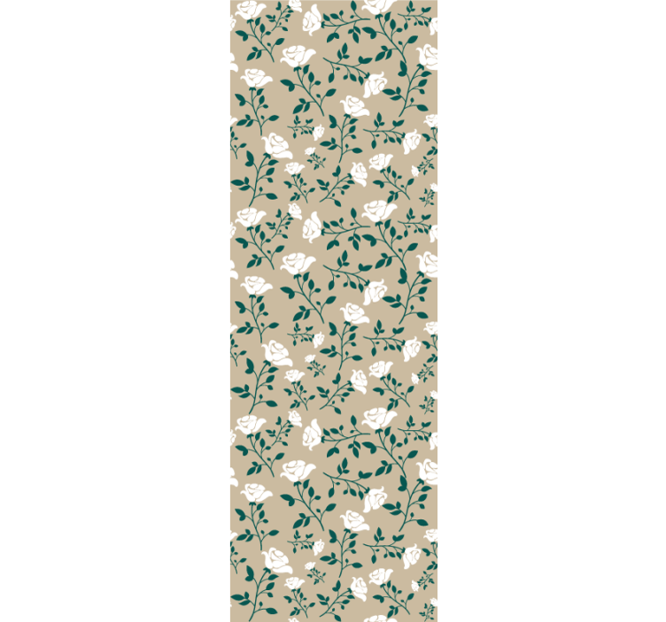 Papier peint floral motif de floraison subtil - TenStickers