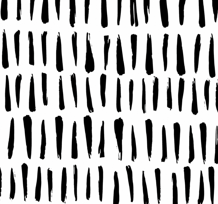 Papier peint salle de bain rayures noir et blanc - TenStickers