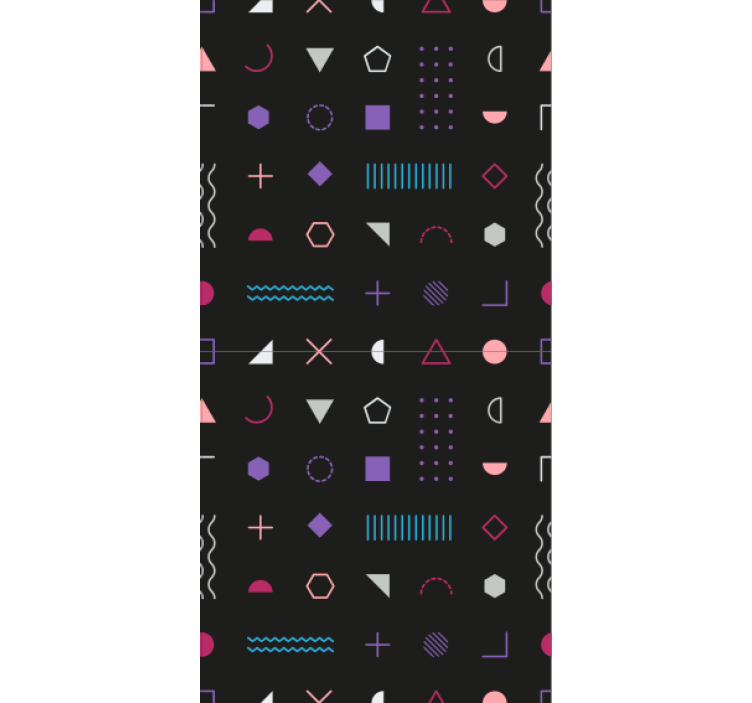Papier peint géometrique formes colorées - TenStickers