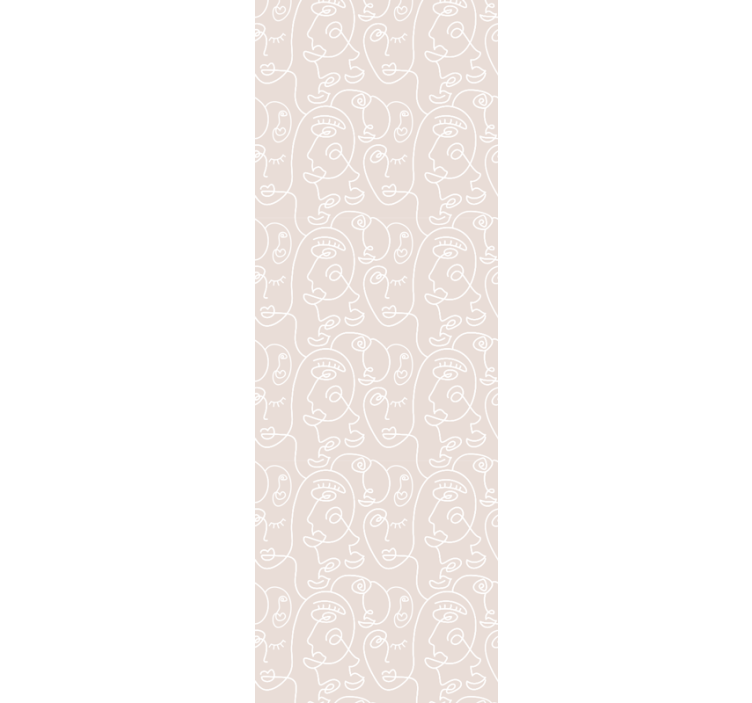 Papier peint art motifs de visage abstraits - TenStickers