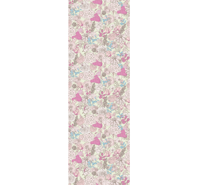 Papier peint fleurs jardin classique vintage - TenStickers
