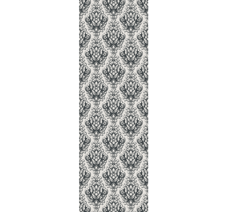 Papier peint baroque formes botaniques gracieuses - TenStickers