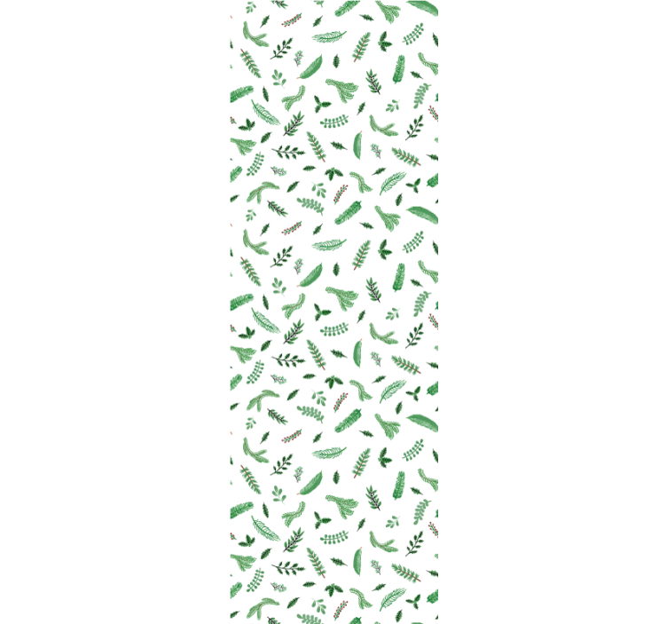 Papier peint noel motifs de feuilles festifs - TenStickers