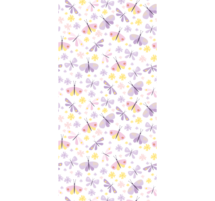 Papier peint papillon motif violet délicat - TenStickers