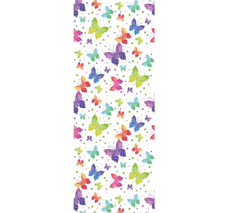 Papier peint papillon motif coloré pour bébé - TenStickers