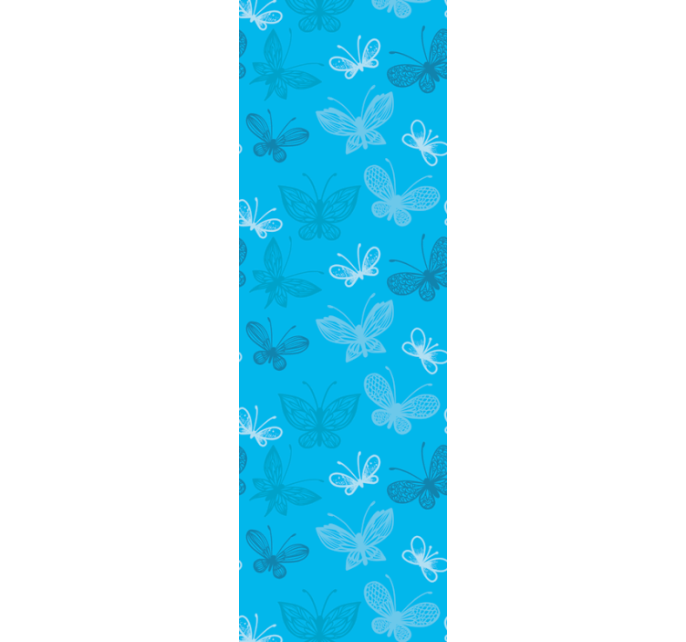 Papier peint papillon motif de vol bleu - TenStickers