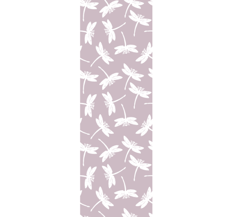 Papier peint papillon motif libellule violette - TenStickers
