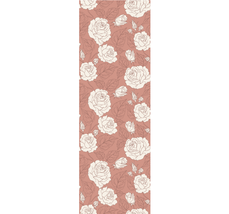 Papier peint floral motif de pétales de rose - TenStickers