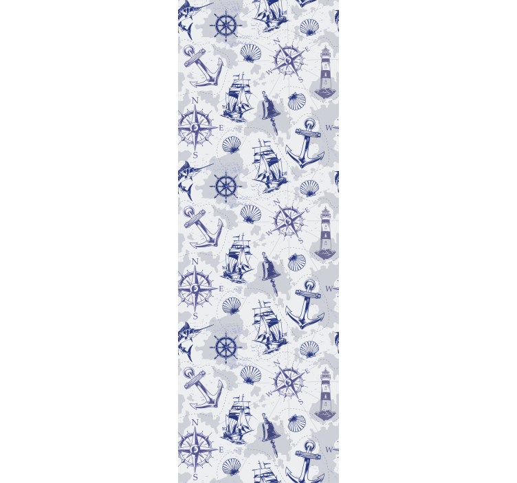 Papier peint ville éléments de thème nautique - TenStickers