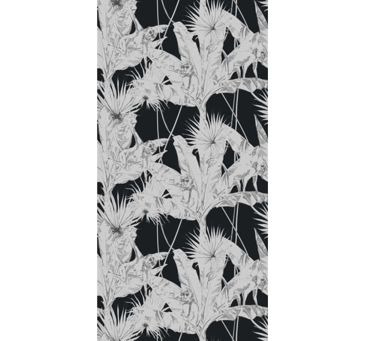 Papier peint salon motif de plante tropicale - TenStickers