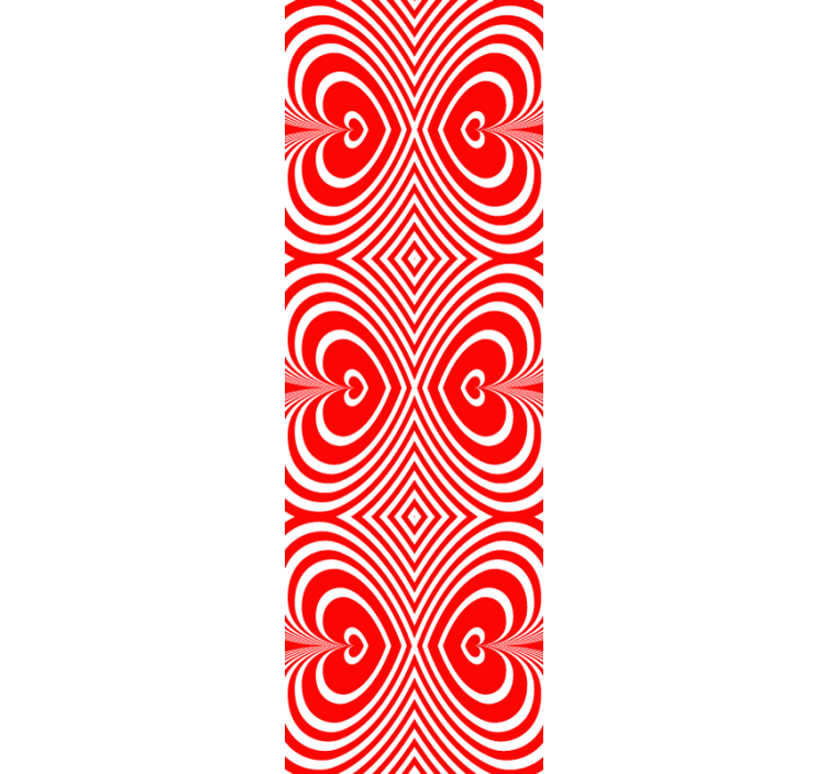 Papier peint géometrique motif de coeur - TenStickers