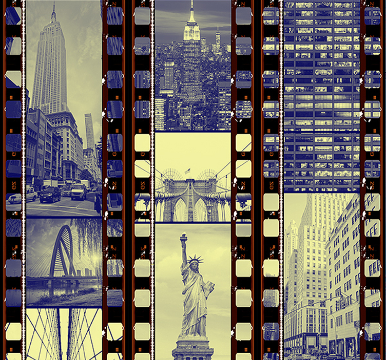 Papier peint panoramique ville urban Filmstrip Panorama - TenStickers