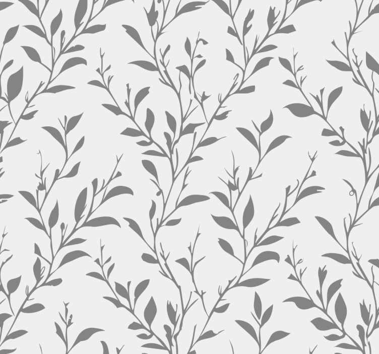 Papier peint gris feuilles d'olivier - TenStickers
