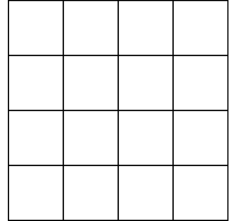 Papier peint carrés carreaux blancs lignes noires - TenStickers