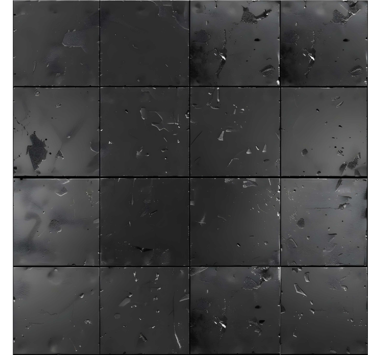 Papier peint carrelage noir effet gouttes - TenStickers