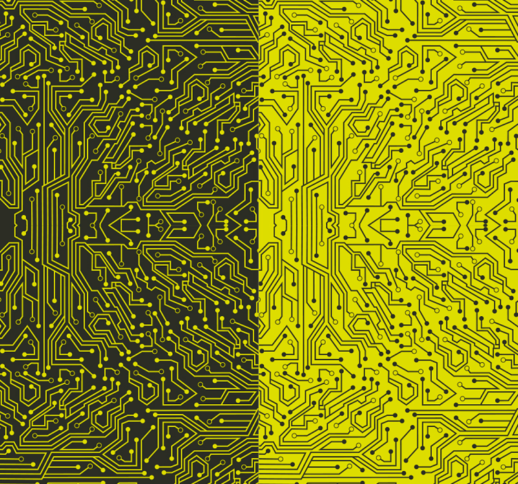 Papier peint abstrait complexité des circuits - TenStickers