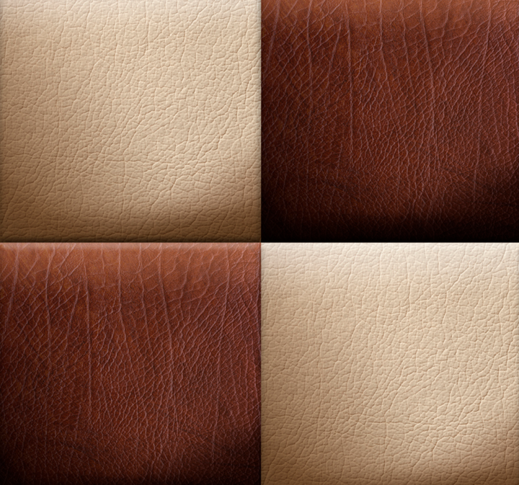 Papier peint carrés modèle d'échecs en cuir - TenStickers