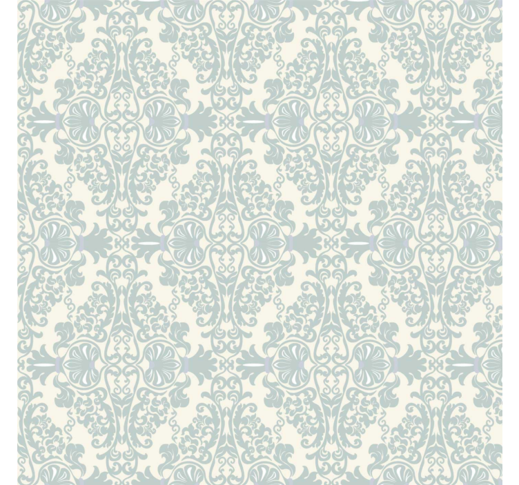 Papier peint baroque motif vert - TenStickers