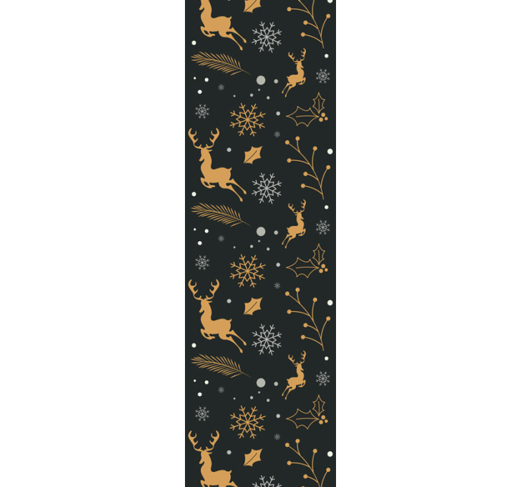 Papier peint noel motif de renne doré - TenStickers