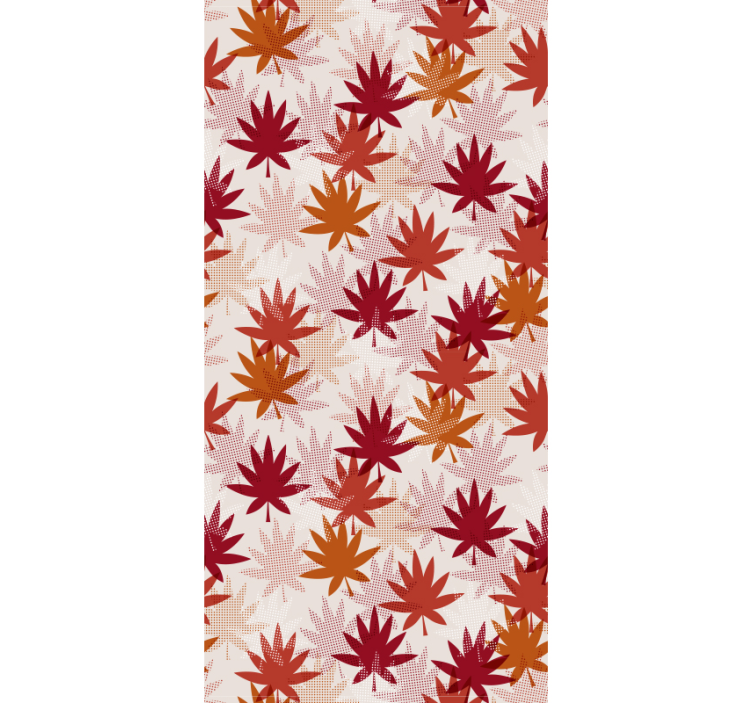 Papier peint feuilles motif aux tons d'automne - TenStickers